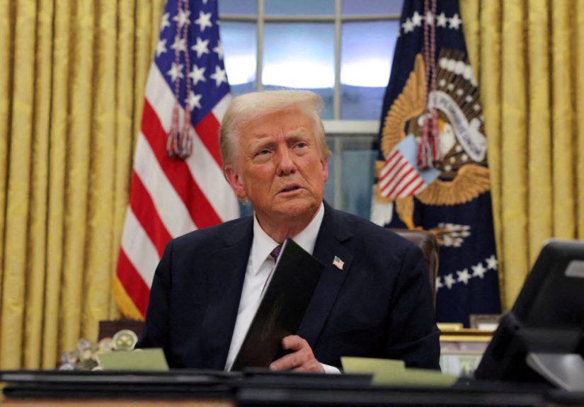 FILE PHOTO: U.S. President Donald Trump at the Oval Office in Washington